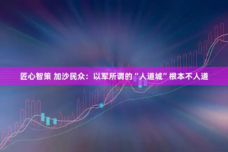 匠心智策 加沙民众：以军所谓的“人道城”根本不人道